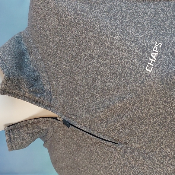 Chaps Sport Heather Grey Quarter Zip Pullover Light Jacket 2X XXL - Picture 3 of 8